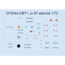 Ju 87 stencils for ACADEMY/AIRFIX/ITALERI/REVELL