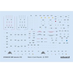 Bf 109F stencils 1/72 EDUARD