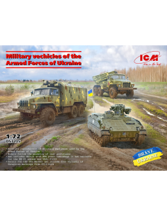 Military vechicles of the Armed Forces of Ukraine (SPz Marder 1A3, URAL-43203, BM-21 'Grad')