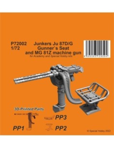 1/72  Ju 87D/G Gunner`s Seat and MG 81Z machine gun / for Academy/SH