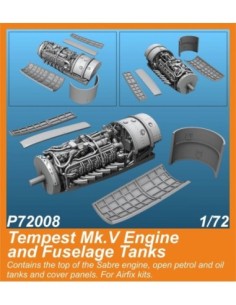 1/72  Tempest Mk.V Engine and Fuselage Tanks 1/72 for Airfix kit