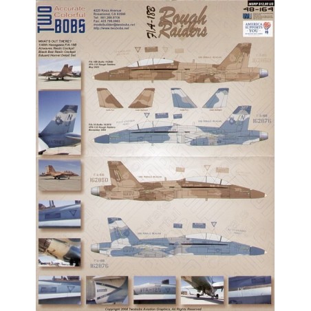 1/48 Decals McDonnell-Douglas F/A-18B VFA-125 Rough Raiders Aggressors