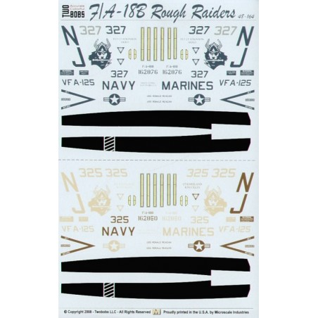 1/48 Decals McDonnell-Douglas F/A-18B VFA-125 Rough Raiders Aggressors