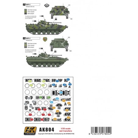 1/35 wet transfer CHECHNYA War in Russian tanks and AFVs