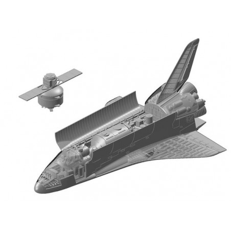 1/144 Space Shuttle w/Cargo Bay & Satellite