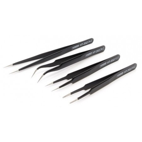 Wave Extra-Fine Needle Shape Tweezers (4pcs Set)