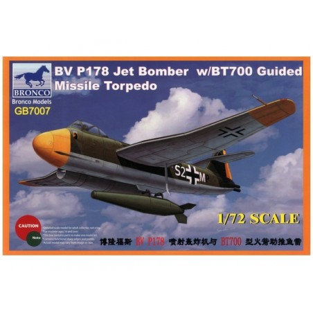 1/72 BV P178 Jet Bomber w/BT700 Guided Missile Torpedo 