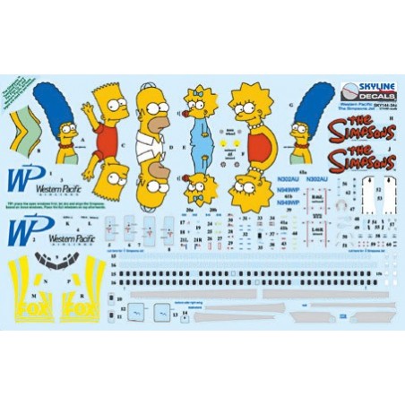 1/144 Boeing 737-300 Western Pacific The Simpsons 