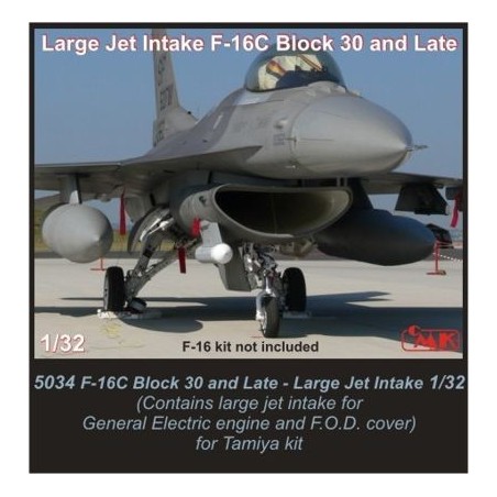 1/32 Lockheed-Martin F-16C Block 30 and Late Version Large Jet Intake for GE engine (Tamiya) 