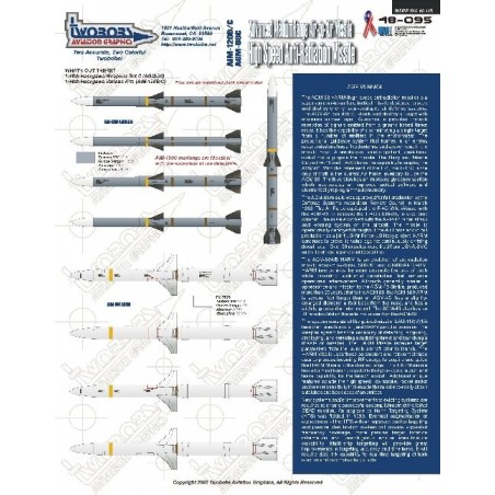 1/48 Decals Missile Markings for AGM-88 HARM and AIM-120B/C AMRAAM 