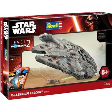 Model Kit Star Wars,MILLENNIUM FALCON with light and sound effects ('easykit' series, snap together) 