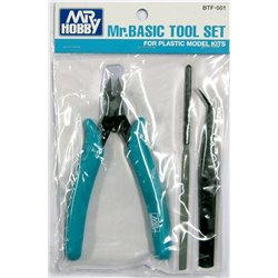 Kit de herramientas Mr Hobby Mr Basic Tool Set BTF-001 con alicate pinza y lima 2