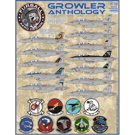 1/48 decals 'Growler Anthology'  Grumman EA-18G 