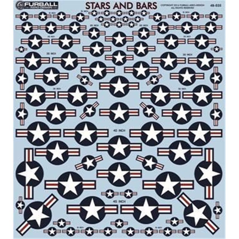 1/48 decals  95 correctly proportioned modern (post 1947) US National Insignia. 