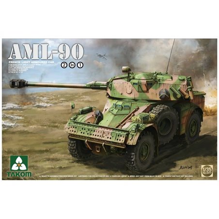 1/35 French Light Armoured Car AML-90 2 in 1