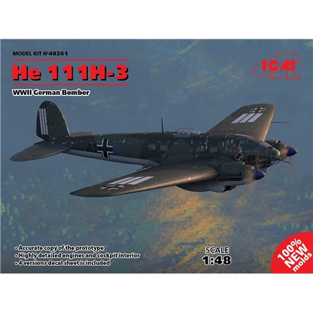 1/48 Heinkel He-111H-3 WWII German Bomber