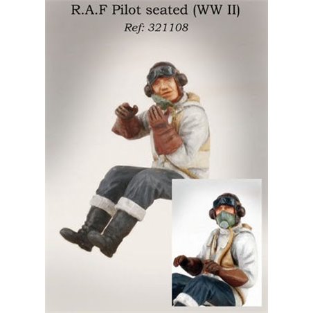 1/32 RAF pilot seated in aircraft (WWII)   (resin)