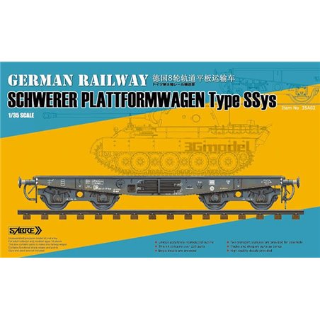 1/35 German Railway Schwerer Plattformwagen Type SSys  (con ruedas metálicas)