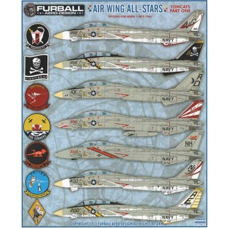 Calcas 1/48 F-14 Air Wing All-Stars Part 1 Decal