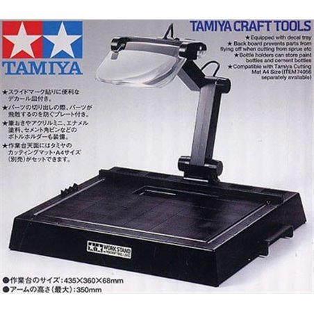 Tamiya Work Stand w/Magnifying Lens  (Mesa de Trabajo con Lupa)