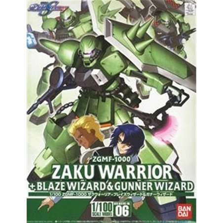 Bandai 1/100 HG Zaku Warrior + Blaze & Gunner Gundam model kit