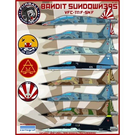 1/48 decals “VFC-111 Sundowner Bandits" has options for (7) Northrop F-5Ns and one F-5F adversaries