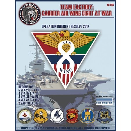 1/48 decals “Team Factory: Carrier Air Wing 8 at War"