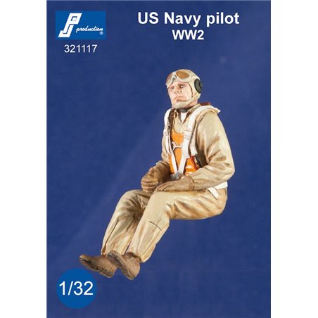1/32 U.S. Navy pilot seated in a/c (WWII) (resin)