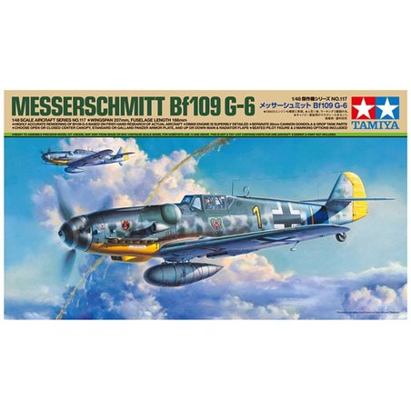 Maqueta de avión Tamiya 1/48 Messerschmitt Bf109 G-6
