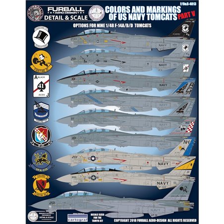 1/48 decals Colors and markings of US Navy F-14s Part V
