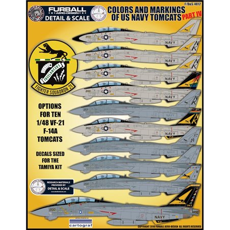 1/48 decals Colors and markings of US Navy F-14s Part IV