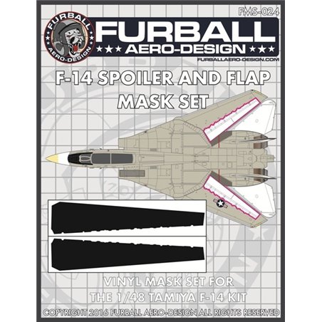 1/48 Decals Grumman F-14A Tomcat Spoiler & Flap Mask Set