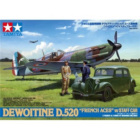 1/48 Dewoitine D.520 French Aces w/Staff Car