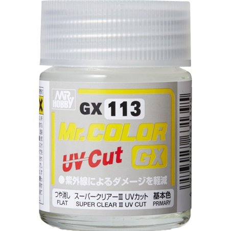 Mr. COLOR GX SUPER CLEARⅢ UV CUT FLAT