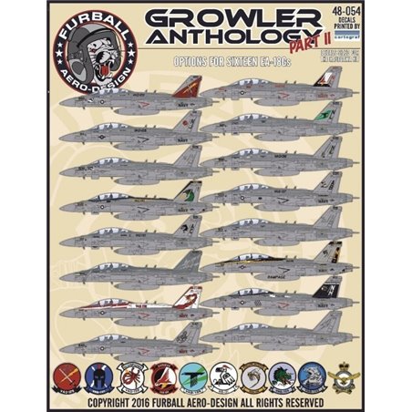 1/48 decals 'Growler Anthology'  Grumman EA-18G 