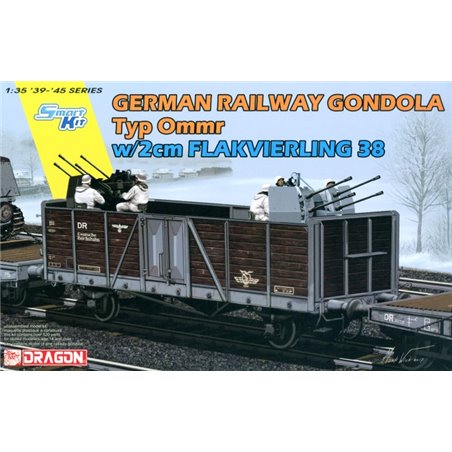 1/35 German Railway Gondola Typ Ommr w/2cm Flakvierling 38