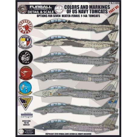 1/48 decals “Colors and Markings of US Navy Grumman F-14s Part VII"
