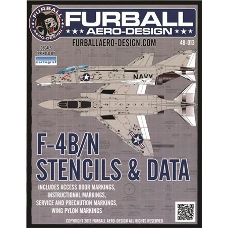 Calcas Furball 1/48 F-4B/N Phantom FULL factory applied stencils and data for the F-4B/N Phantom