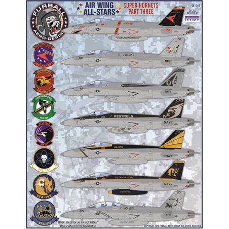 1/48 decals  'Air Wing All-Stars' series. Super Hornets Part III