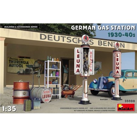 Maqueta Miniart 1/35 German Gas Station 1930-40s (gasolinera)