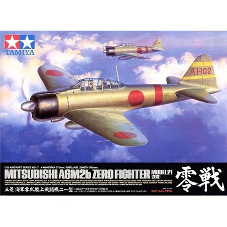 Maqueta de avión Tamiya 1/32 Mitsubishi A6M2b Zero Fighter Model 21 (Zeke)