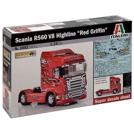 1/24 SCANIA R560 V8 HIGHLINE "RED GRIFFIN" TRACTOR HEAD