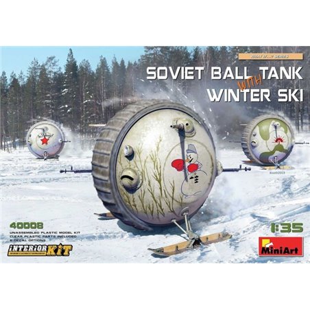 1/35 SOVIET BALL TANK W/ WINTER SKI. INTERIOR KIT