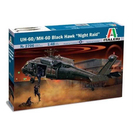 Italeri 1/48 UH-60 Black Hawk "Night Raid"A helicopter model kit