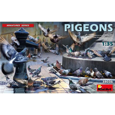 Maqueta Miniart 1/35 Pigeons (palomas)