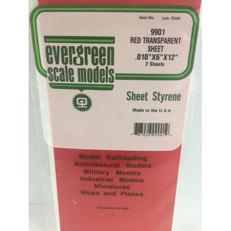 EVERGREEN 2 COLORED   POLYSTYRENE  15x30cm (choose thickness