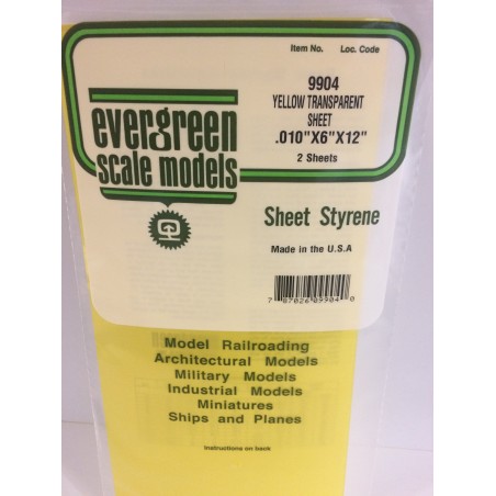 EVERGREEN 2 COLORED   POLYSTYRENE  15x30cm (choose thickness