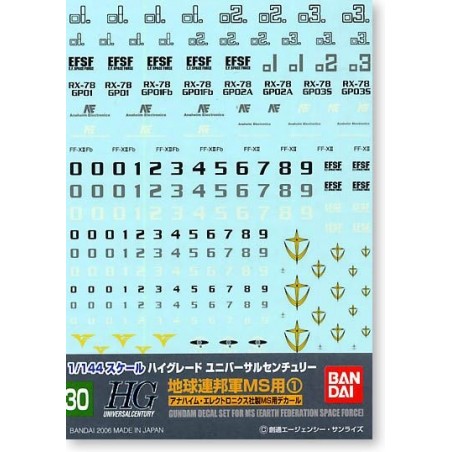 GD-30 1/144 HGUC EFSF MS 1 DECAL