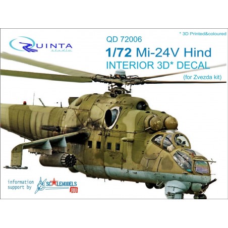 1/72 Mi-24V HIND 3D interior panels (Zvezda kit) 