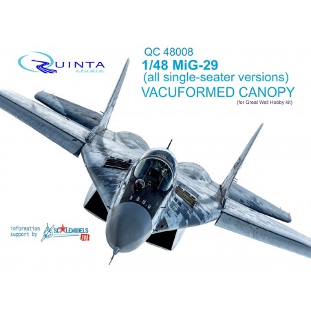 1/48 MiG-29 vacuformed clear canopy (GWH kits)